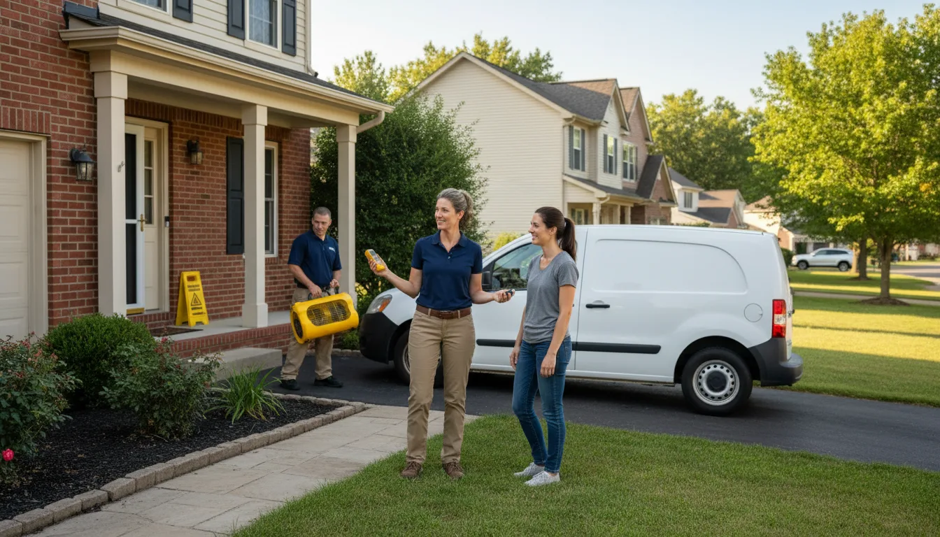 Residential water damage restoration in Saint Peter, IL